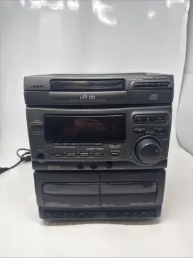 Aiwa-cxnv21u Aiwa Stereo System 3cd Player Dual Cassette Tested Read
