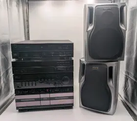 Dx-m779 Aiwa Cx-779u Stereo Cassette Receiver Compact Disc Player And Speakers Dx-m779 Aiwa Cx-779u Stereo Cassette Receiver Compact Disc Player And Speakers