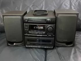 Cx-n2700u Aiwa Stereo Compact Disc Cassette Amfm Receiver W Speakers Work