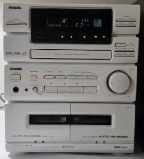 Cx-n322u Aiwa Cx-n332u Read Disc Cd Dual Cassette Stereo Receiver Digital Audio System