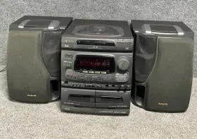Sx-anv8000 Aiwa Cx-n5200u Compact Disc Stereo System With 2 Speakers In Black