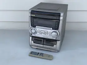 Cx-na111u Aiwa Vtg Cx-na111 Digital Compact Disc Dual Cassette Stereo System With Remote Nice