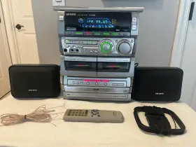Cx-na888 Aiwa Digital Audio System 3 Disc Am Fm Dual Cassette With 2 Speakers