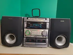Cx-na909 Aiwa Stereo System With Built-in Subwoofers Super Rare