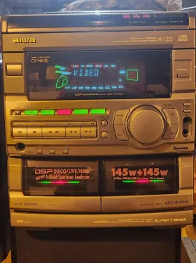 Cx-na92u Aiwa Stereo 3 Disc Cd Changer -tested Works Cassette Issues