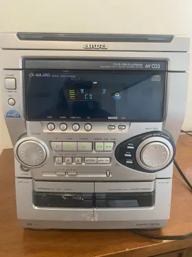 Cx-naj20u Aiwa Stereo System Cx - Naj20u No Speakers Cd / Tape Deck Player Read- Remote #2