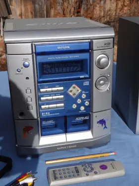 Cx-naj503u Aiwa Cx-naj503 Am/fm 3 Cd Changer Stereo System Cleaned Tested Works With Issue #2