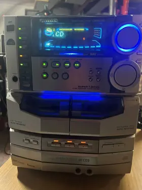Cx-naj80 Aiwa Stereo System 3cd Changer Cassette Deck Am Fm Karaoke Parts Repair #2