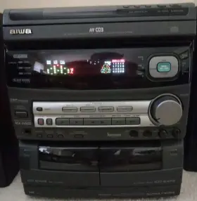 Cx-nav800u Aiwa Mini Stereo System With 2 Speakers Remote Surround Partially Working As-is #2