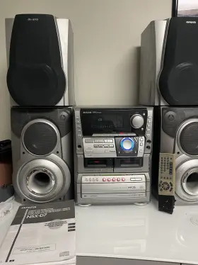 Cx-nd7u Aiwa Vintage Compact Disc Stereo System 1999 4 Speakers Cd Works