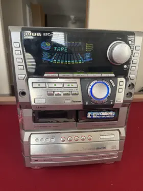 Cx-nd9 Aiwa 5 Disc Cd Dual Cassette Stereo Receiver Digital Audio System. Read