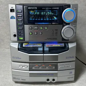 Cx-nhma86 Aiwa Stereo System No Speakers For Parts Or Repairs Does Powers On