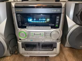 Cx-nma545 Aiwa Digital Audio System Super T-bass 3 Cd Stereo With Remote Working #2