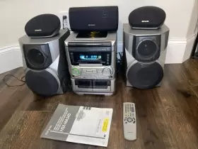 Cx-nma545 Aiwa Digital Audio System Super T-bass 3 Cd Stereo With Remote Working