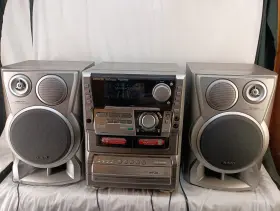 Cx-nmtd9 Aiwa Dolby 410w Dual Cassette 5 Disk Am/fm Stereo With Speakers