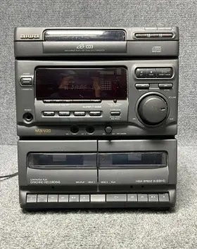 Cx-nv20u Aiwa 3 Cd Changer Compact Disc Stereo Cassette Receiver Super T-bass