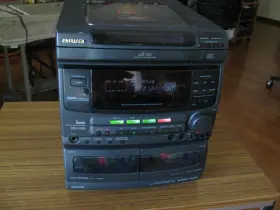 Cx-nv50u Aiwa 3 Cd/dual Cassette Deck Stereo Receiver Unit Only Tested Working