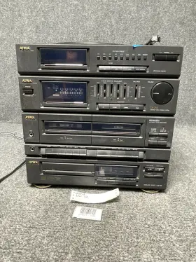 Cx-z59u Aiwa Compact Disc Stereo System Hi Speed Dubbing Tuner Tape In Gray #2