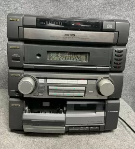 Cx-zr555u Aiwa Stereo Cassette Receiver 5-cd Disc Compact 90 W - For Parts