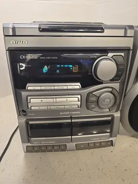 Cxna202 Aiwa Vintage Stereo System 2 Speakers Tested