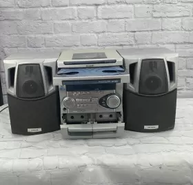 Naj20 Aiwa Stereo System Cx - Speakers Cd / Tape Deck Player Super T-bass #2