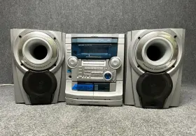 Naj50u Aiwa Cx- 3cd Comact Disc Audio Stereo Cassette Receiver System With Speakers