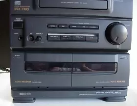 Nsx-3300 Aiwa Stereo Sound System Cd Changer Tape Cassette Player Radio Remote #2