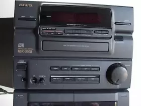 Nsx-3300 Aiwa Stereo Sound System Cd Changer Tape Cassette Player Radio Remote #3