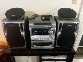 Nsx-a304 Aiwa 3 Disc Dual Cassette 4 Speakers Remote Original Boxes