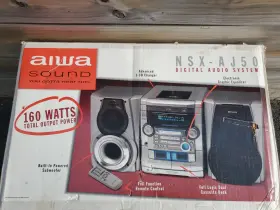Nsx-aj50 Aiwa Digital Audio System Compact 3-disc Stereo Cassette Player