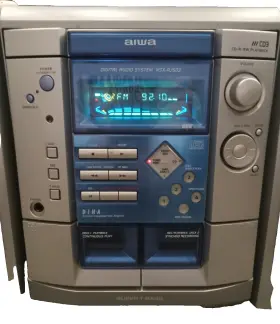 Nsx-aj503 Aiwa 3-cd Dual Cassette Radio Boombox Super T-bass Read Description #3