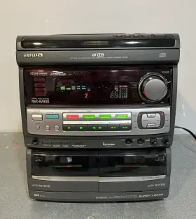 Nsx-av900 Aiwa 3-disc Stereo Cassette Digital Audio System Surround Sound #2