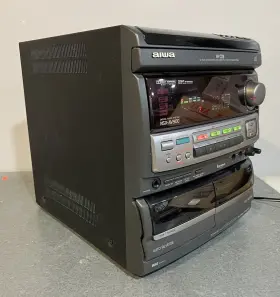 Nsx-av900 Aiwa 3-disc Stereo Cassette Digital Audio System Surround Sound
