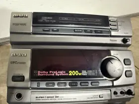 Nsx-avh80 Aiwa Stereo System Cd Cassette Receiver Speakers Dolby Pro Logic Check