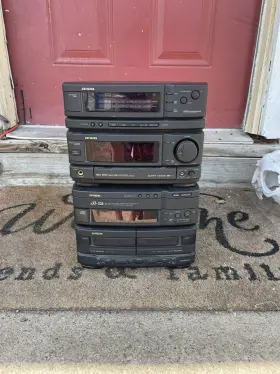 Nsx-d737 Aiwa Stereo Sound System Cd Changer Tape Cassette Player Radio Vintage #2