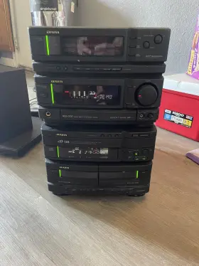 Nsx-d737 Aiwa Stereo Sound System Cd Changer Tape Cassette Player Radio Vintage