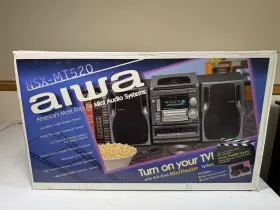 Nsx-mt520 Aiwa Shelf Stereo System Hifi Vintage Audio Cassette Deck Cd
