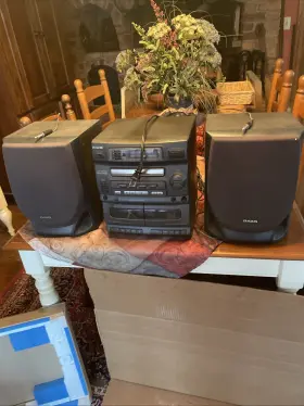 Nsx-v1500 Aiwa Aida Digital Stereo System - Speakers And Remote- Works