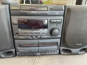 Nsx-v20 Aiwa Am/fm Stereo Dual Cassette 3pc Cd Changer Bookshelf Home #2