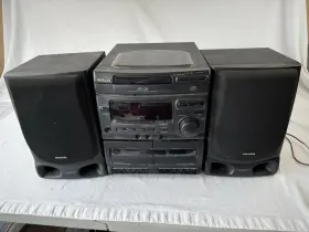 Nsx-v21 Aiwa For Parts Digital Audio System 2 Cassette 3 Cd Tuner Karaoke Dolby