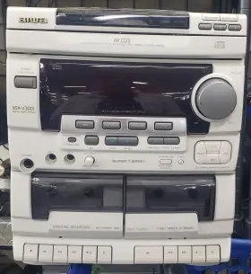 Nsx-v3001 Aiwa Am/fm Dual Cassette 3 Cd. Stereo. No Speakers