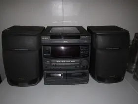 Nsx-v52 Aiwa Digital Audio System 2 Cassette 3 Cd Tuner Remote For Parts Read
