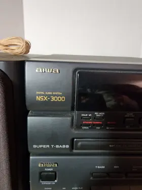 Nsx-3000 Aiwa Nsx3000 Vtg Digital Audio Stereo System Cd/radio With Speakers Remote Working #3