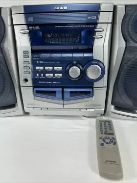Nsx-aj300 Aiwa Sx-naj302 Fully Restored Compact Disc Stereo Cassette With Speakers/remote #2