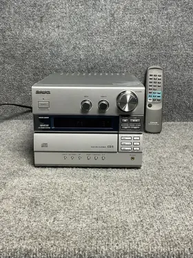 Xr-ec10 Aiwa Cd Stereo System Compact Disc Digital Audio In Silver With Remote #2