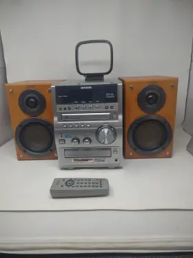 Xr-em70 Aiwa Micro Shelf Stereo System Remote Cd-r/rw Auto Reverse Cassette Tape #2