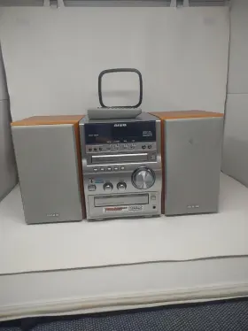Xr-em70 Aiwa Micro Shelf Stereo System Remote Cd-r/rw Auto Reverse Cassette Tape #3