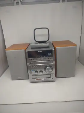 Xr-em70 Aiwa Micro Shelf Stereo System Remote Cd-r/rw Auto Reverse Cassette Tape