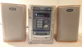 Xr-m191 Aiwa Compact Stereo System Cassette Cd Tuner Book Shelf Micro Fm Tested