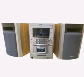 Xr-m55u Aiwa Stereo System Xr-m33 Cd Player Bookshelf Fully Working 1998